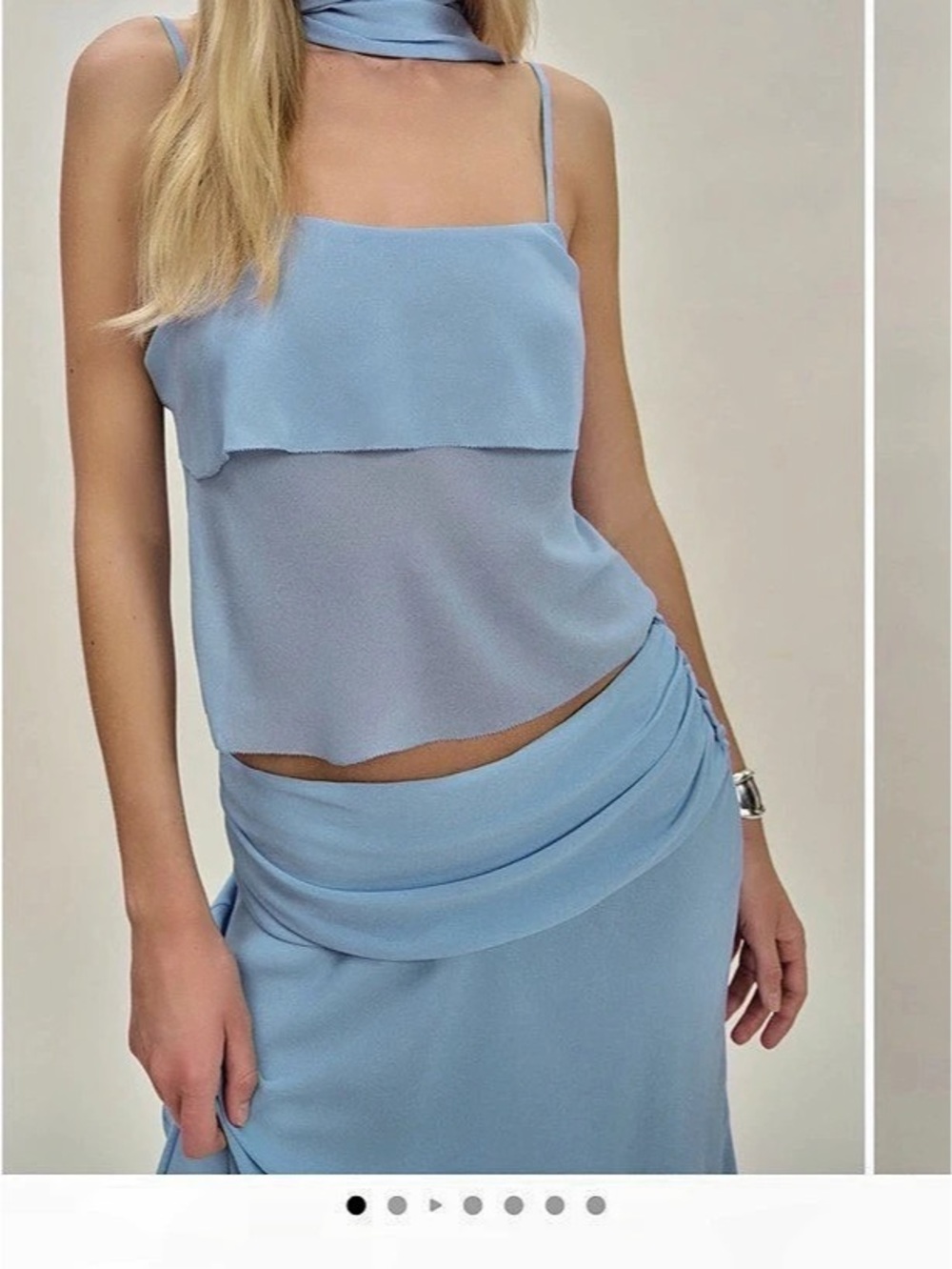 Reformation Devon Lee Carlson Blue Set Blue Size 6 - Picture 5 of 8